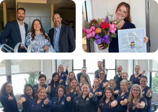 Collage of Wright Naeger Dentistry team members